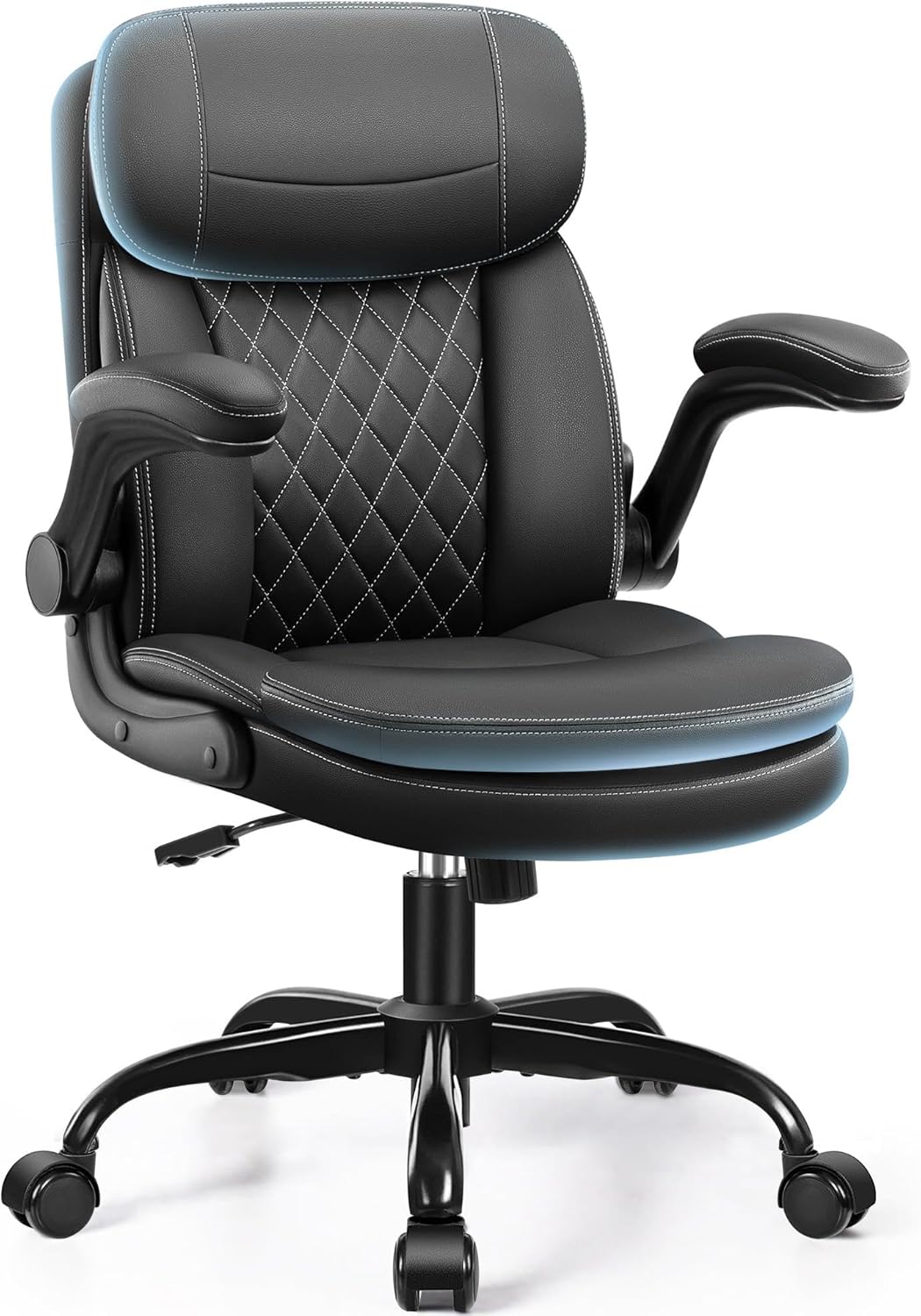 Office Chair Cushion - Çift Katmanlı Minderli, Yukarı Döndürülebilir Kolçaklı