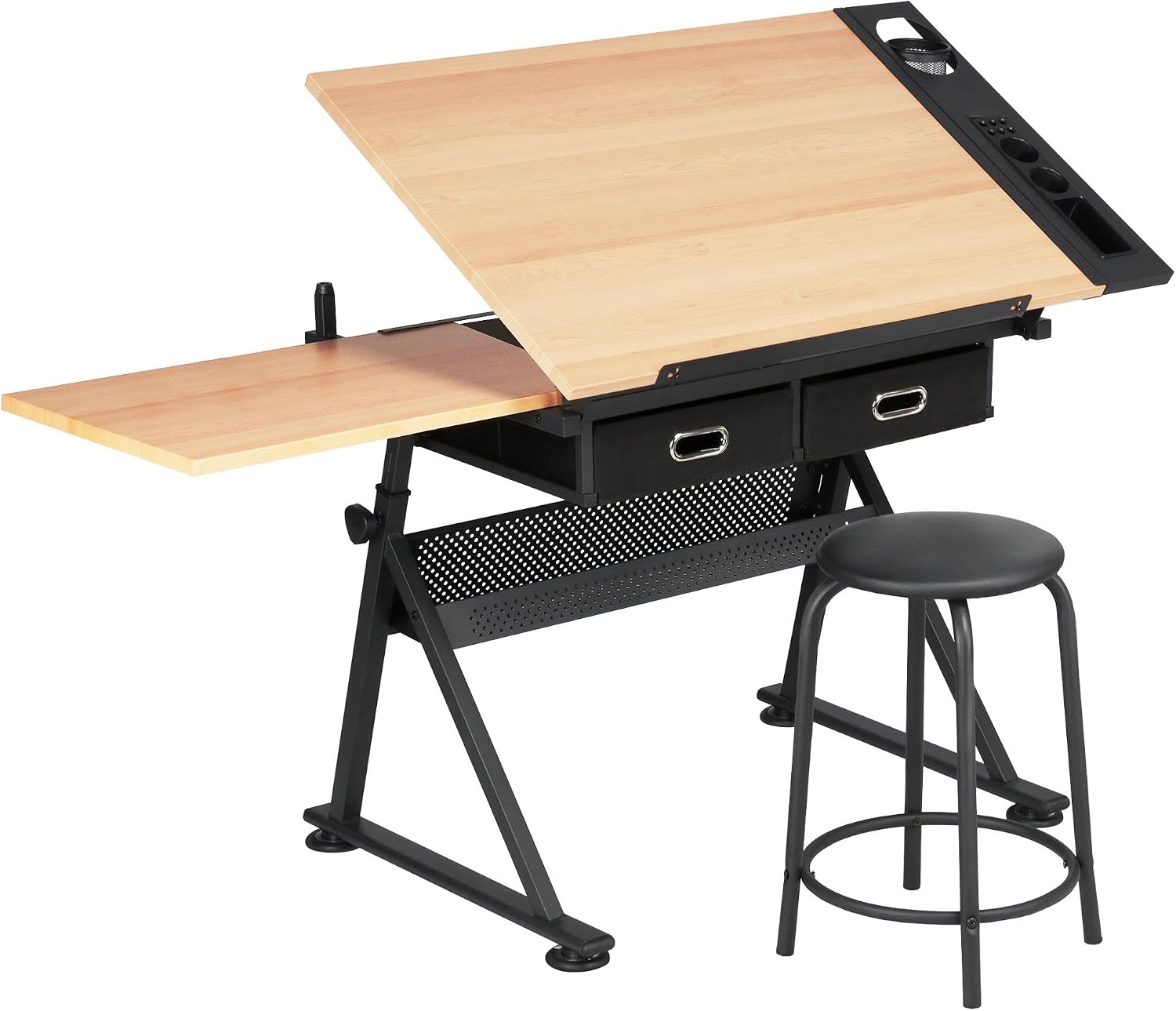 Office Stool - Ayarlanabilir Çizim Masası, Uyumlu Tabure ile,