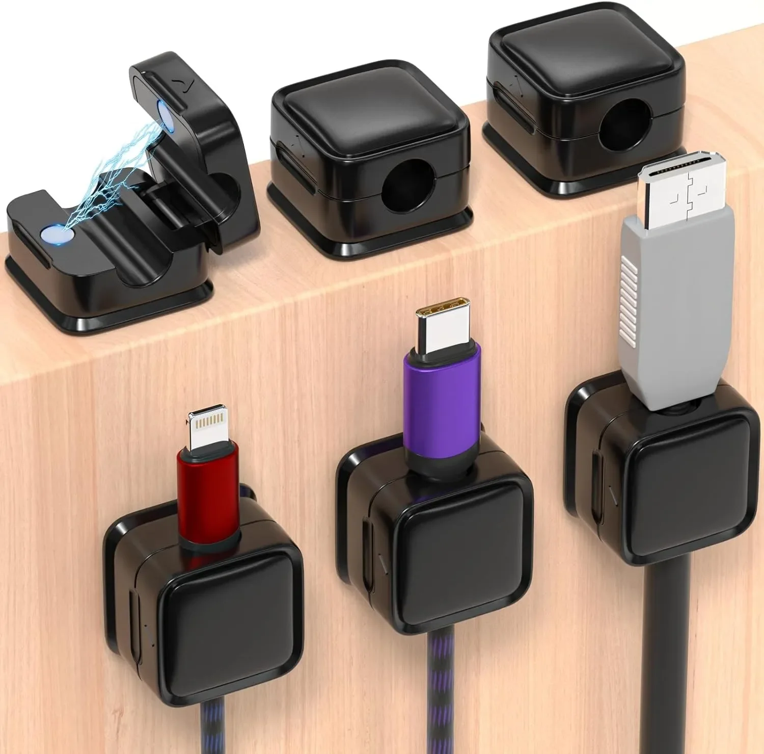 Desk Organizer - Mini Kablo Düzenleyici, Manyetik Kablo Tutucu,