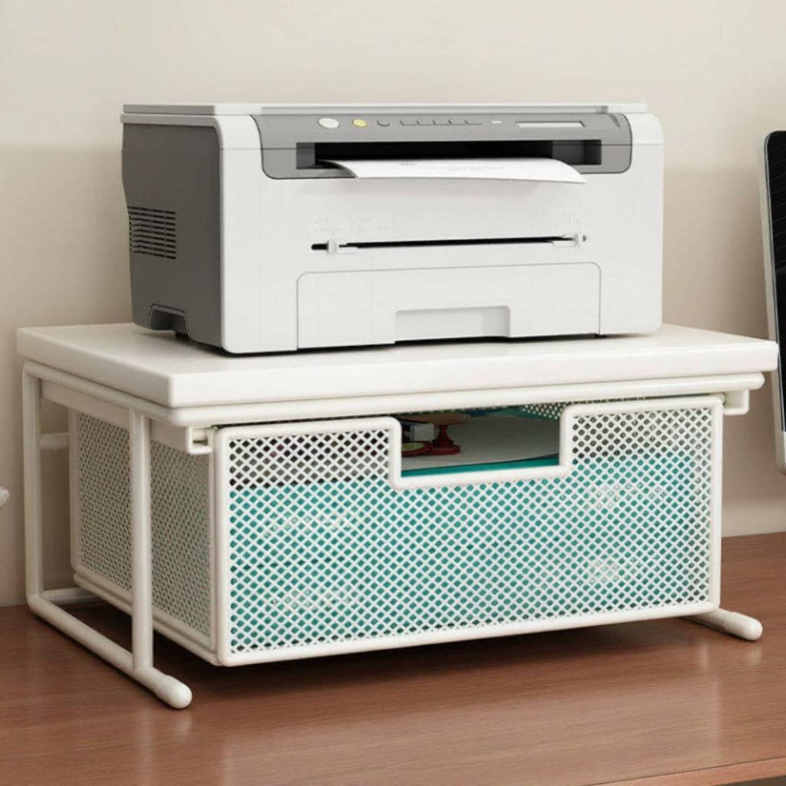 Printer Stand - Çekmeceli Yazıcı Sehpası Yer Tasarruflu Masaüstü