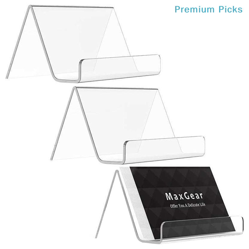 Office Furniture Brands - Taşınabilir Şeffaf Akrilik Masaüstü Kartvizitlik Masa