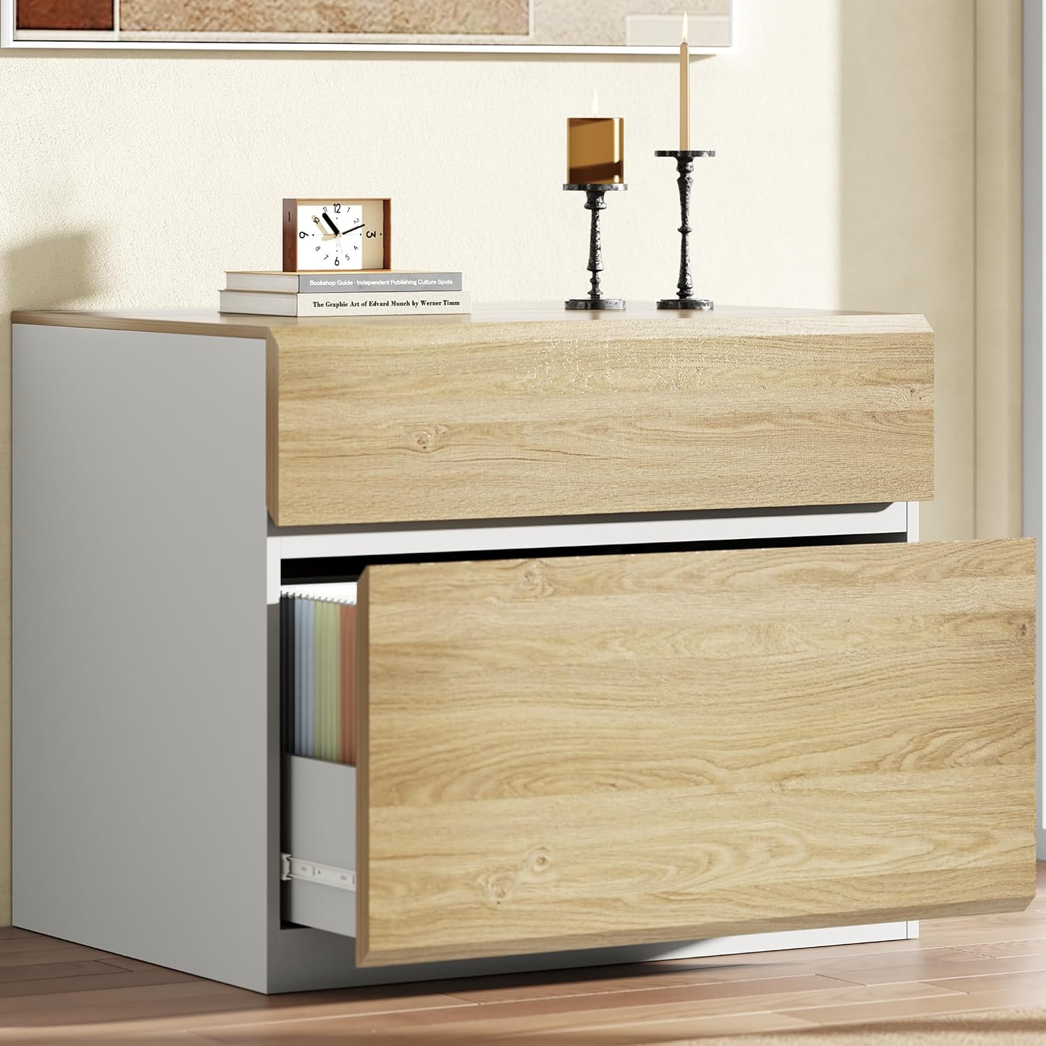 Printer Stand - Ev Ofisi için 2 Çekmeceli Yan