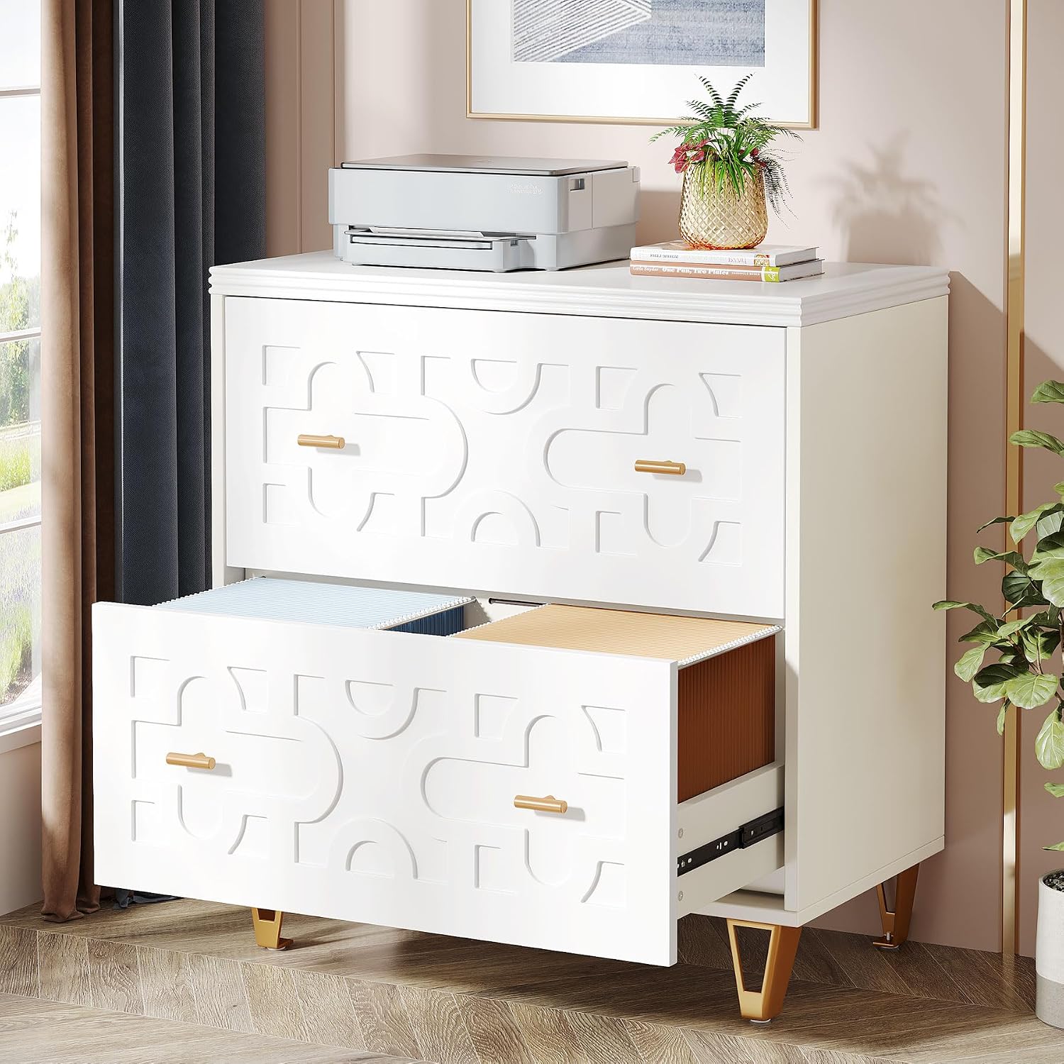 Printer Stand - 2 Çekmeceli Yan Dosya Dolabı, Sıcak