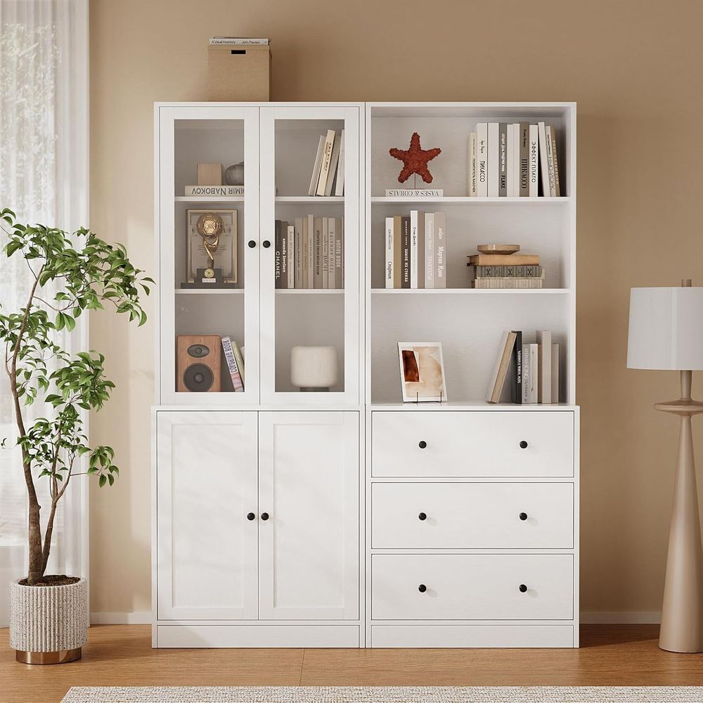 Bookshelf - 71 inç Yüksekliğinde Depolama Alanlı Kitaplık,