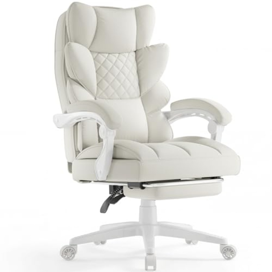 Office Chair Cushion - Yüksek ve Geniş Yönetici Koltuğu, beyaz