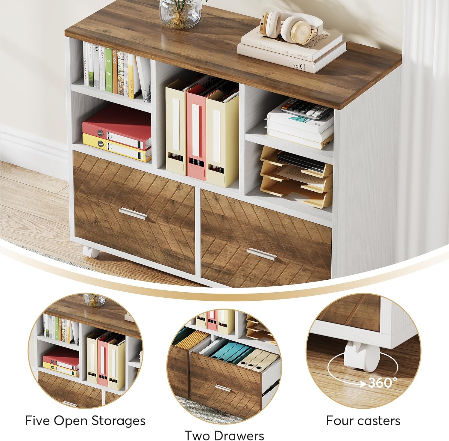 2 Çekmeceli Ahşap Dosya Dolabı - Printer Stand incelemesi ve fiyatı