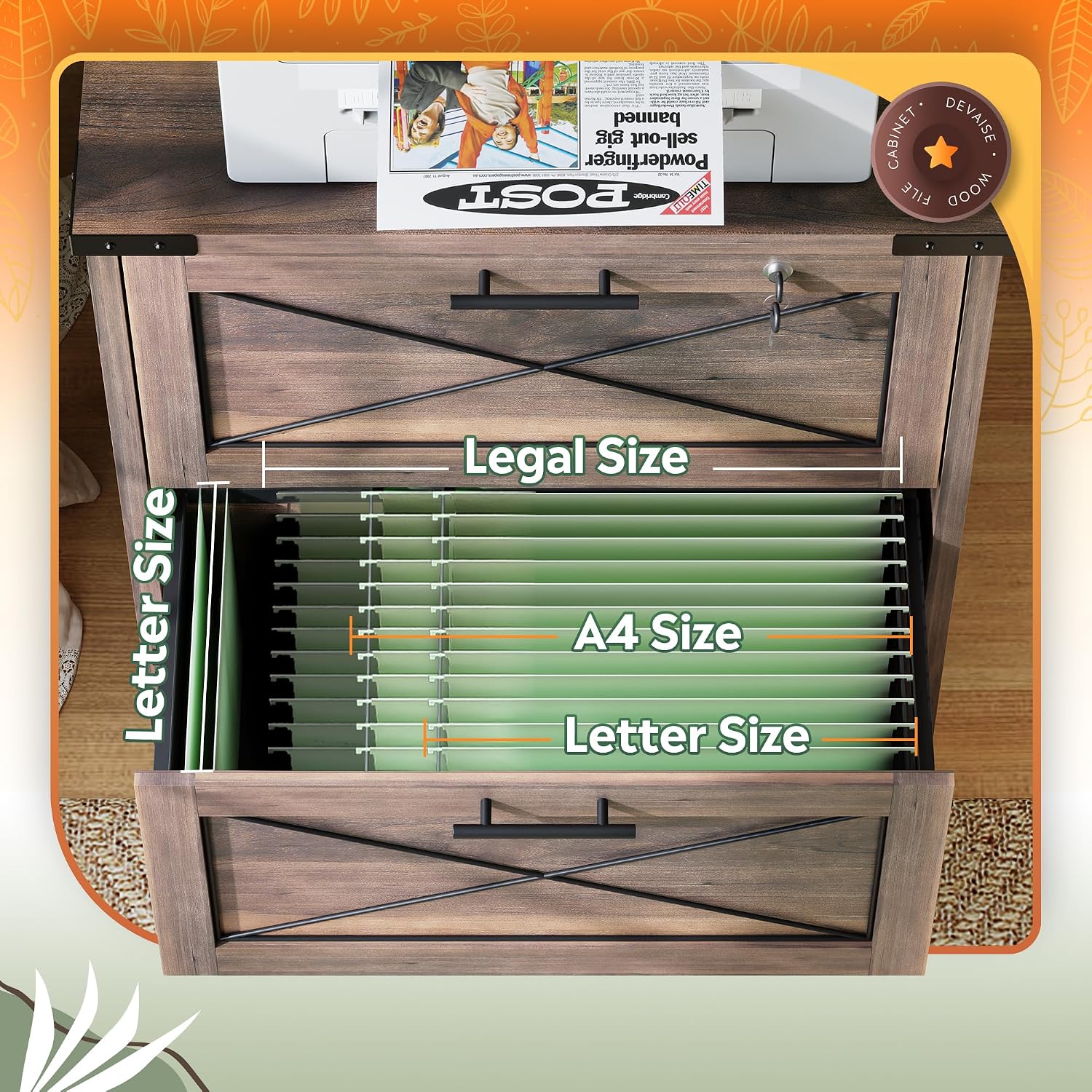 Ahşap Yan Dosya Dolabı, 2 Çekm - Printer Stand incelemesi ve fiyatı
