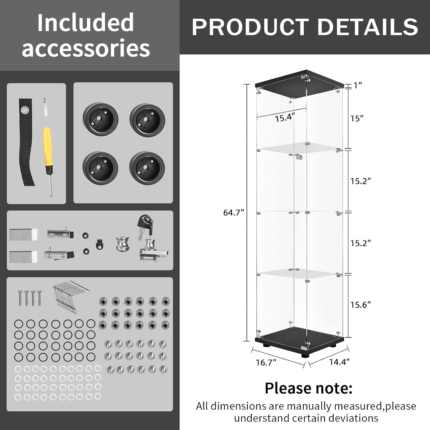 Kilitli Cam Vitrin Dolabı 4 Ka - Bookshelf incelemesi ve fiyatı