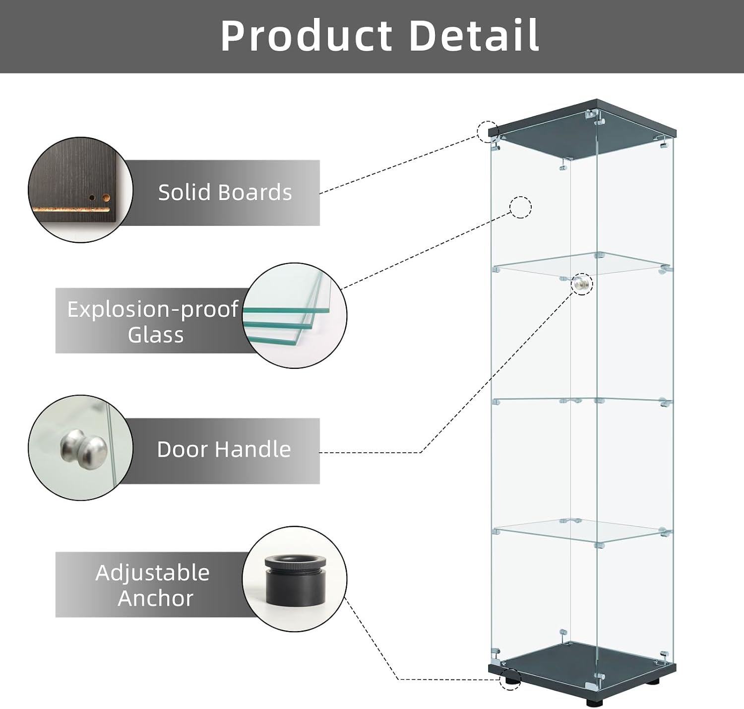 Kilitli Cam Vitrin Dolabı 4 Ka - Bookshelf incelemesi ve fiyatı
